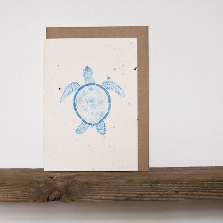 Turtle-recycled wastepaper & seaweed card