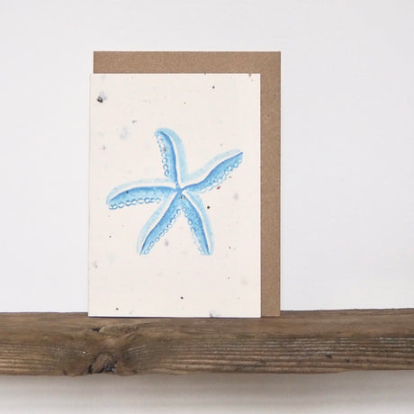 Starfish- recycled wastepaper & seaweed card